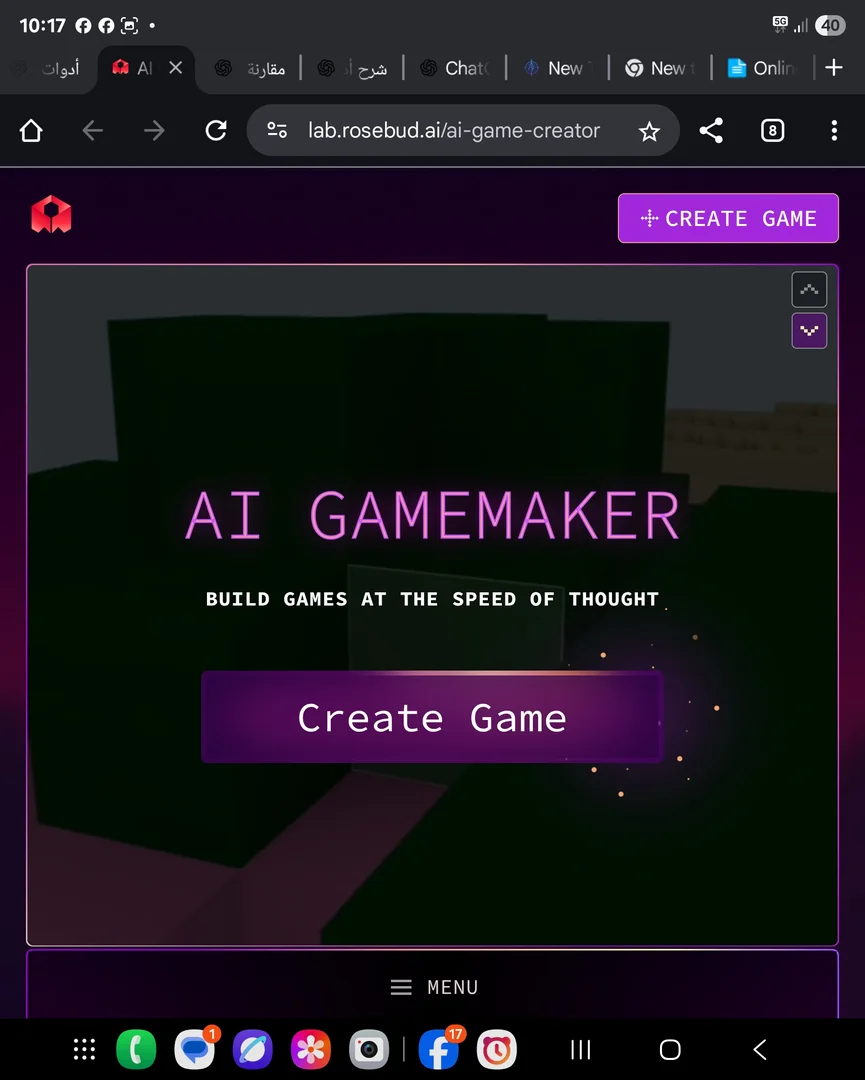 Rosebud AI Game Creator